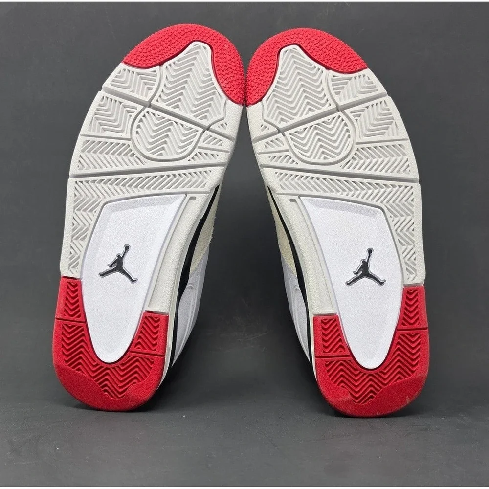 Nike Jordan 4 RM White Fire Red FQ7939-102 Men's Size‎ 8 New